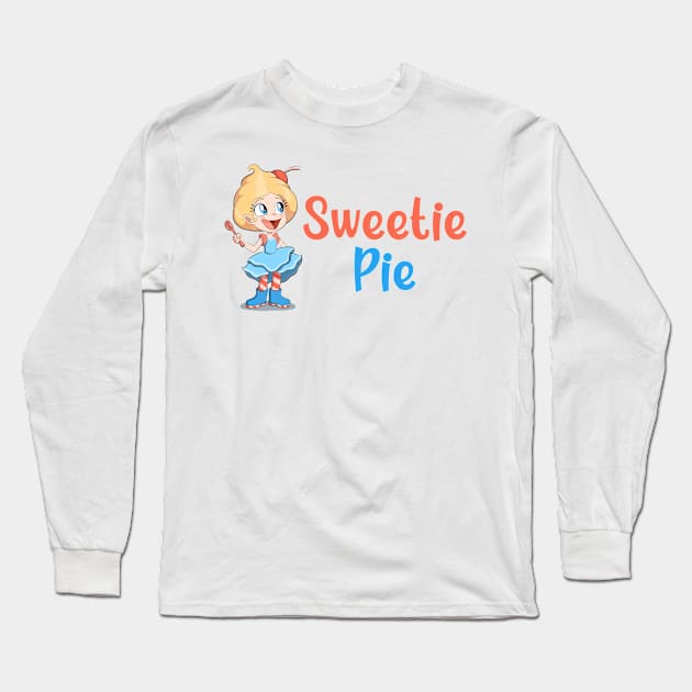 Sweet Cupcake Girl, Sweetie Pie Long Sleeve T-Shirt by PaperRain